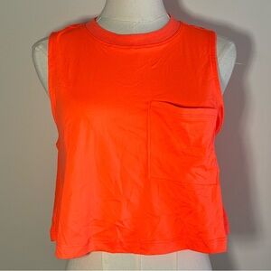 Free People Movement Neon Orange Sleeveless Throwback Tank Top